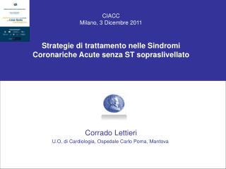 CIACC Milano, 3 Dicembre 2011