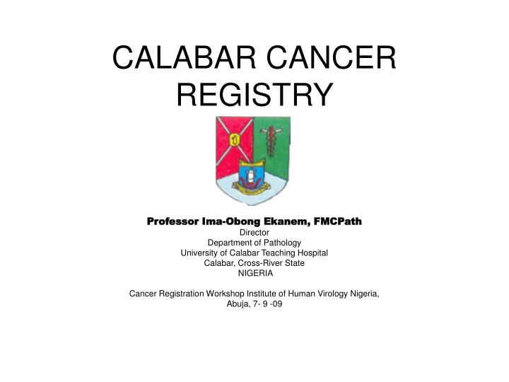 calabar cancer registry