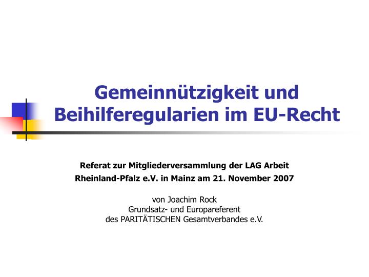 gemeinn tzigkeit und beihilferegularien im eu recht