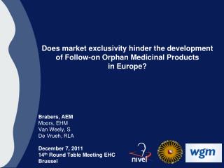 Does market exclusivity hinder the development of Follow-on Orphan Medicinal Products in Europe?