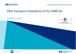 D&amp;O Insurance Implications of the JOBS Act