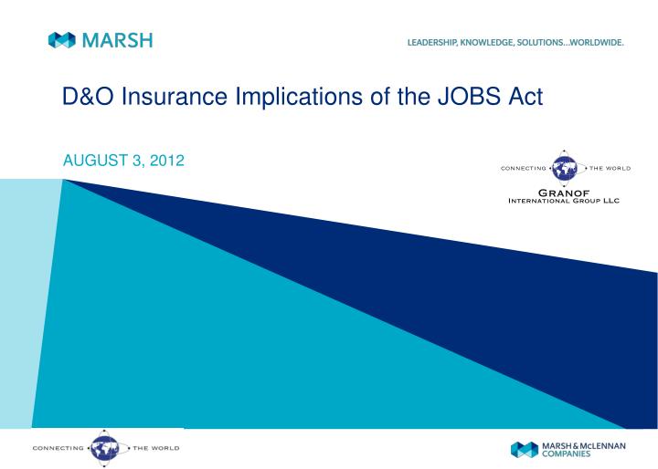 d o insurance implications of the jobs act