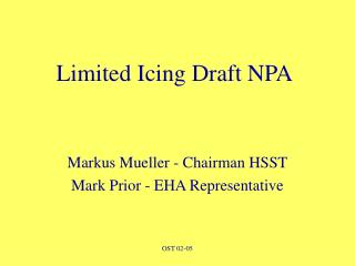 Limited Icing Draft NPA
