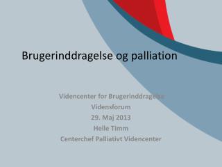 brugerinddragelse og palliation