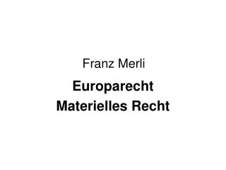 franz merli