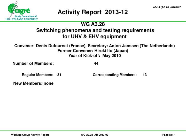 activity report 2013 12