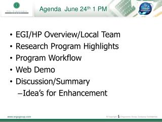 Agenda June 24 th 1 PM