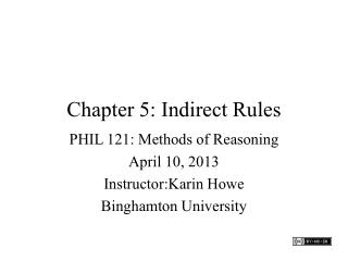 Chapter 5: Indirect Rules