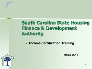 South Carolina State Housing Finance &amp; Development Authority