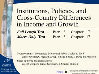 Institutions, Policies, and Cross-Country Differences in Income and Growth