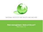 Risk management: State-of-the-art? - slide 1