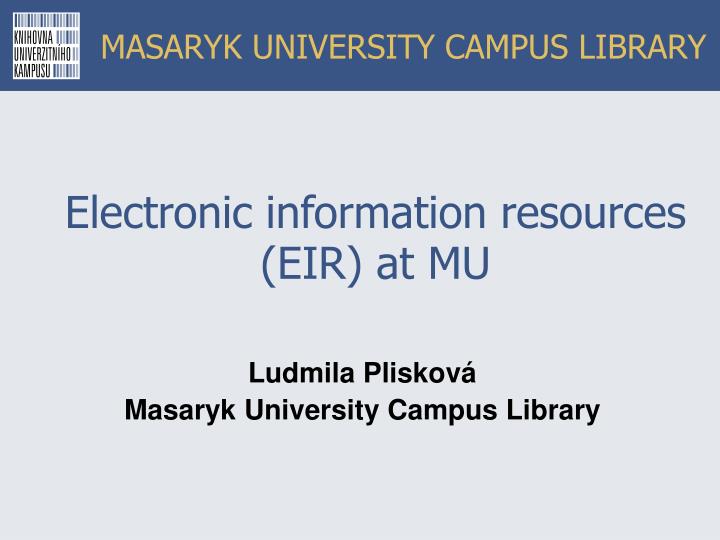 masaryk university campus library