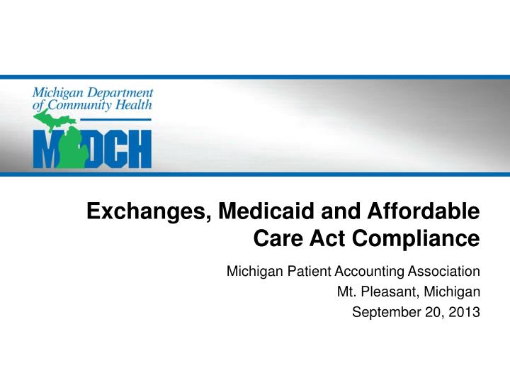 exchanges medicaid and affordable care act compliance