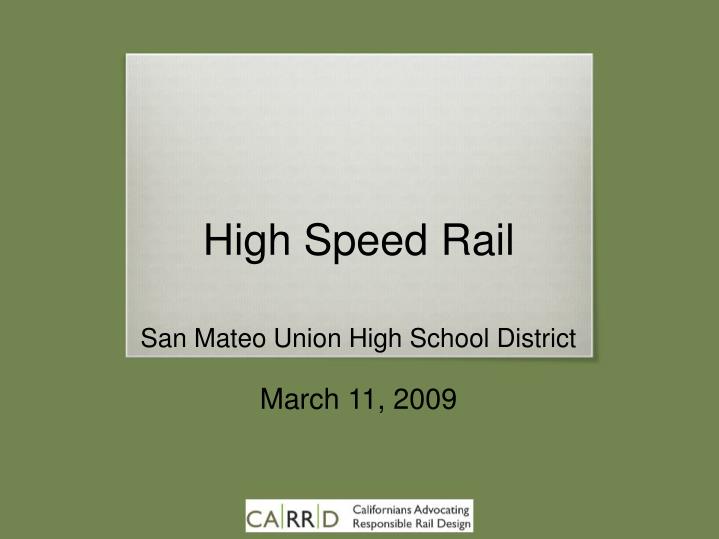 high speed rail