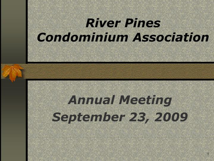annual meeting september 23 2009