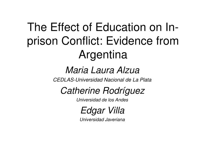 the effect of education on in prison conflict evidence from argentina