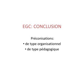 egc conclusion