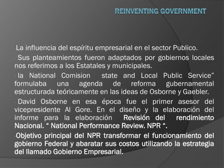 reinventing government