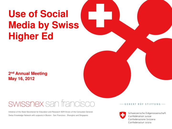 use of social media by swiss higher ed