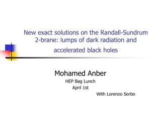 Mohamed Anber HEP Bag Lunch April 1st With Lorenzo Sorbo