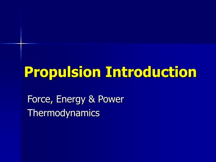 propulsion introduction
