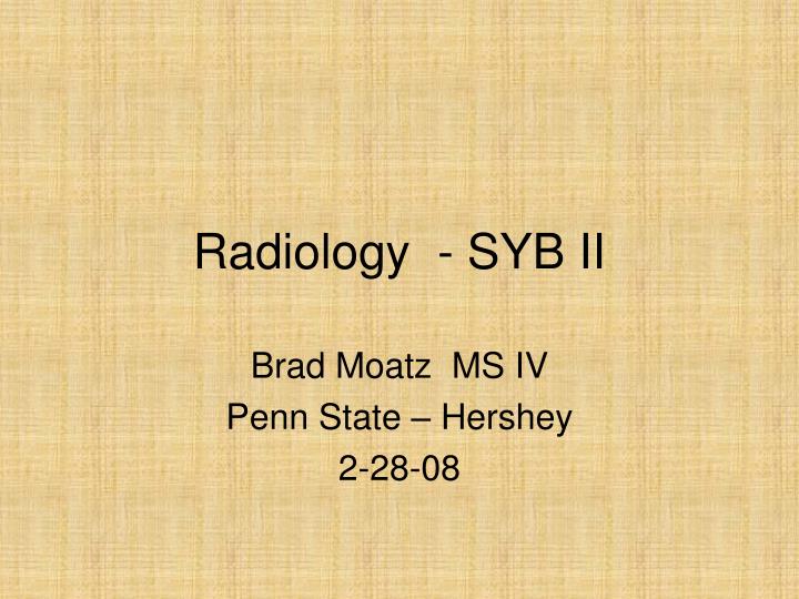 radiology syb ii