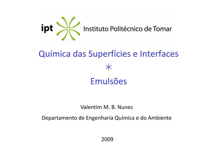 qu mica das superf cies e interfaces emuls es