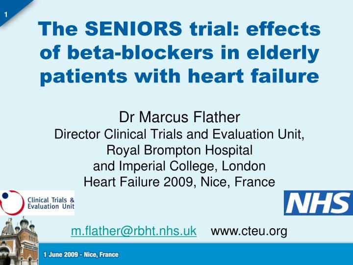 the seniors trial effects of beta blockers in elderly patients with heart failure