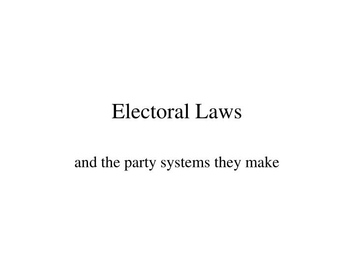 electoral laws
