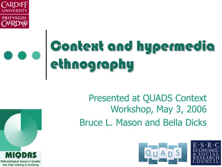context and hypermedia ethnography