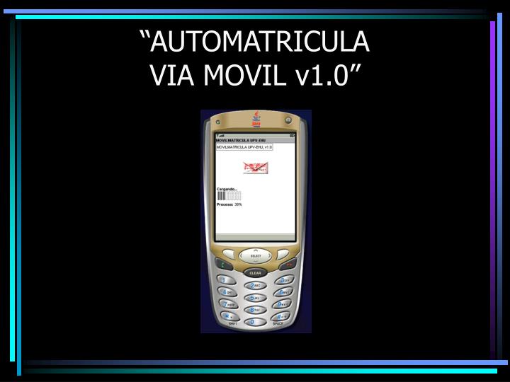 automatricula via movil v1 0