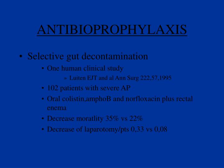 antibioprophylaxis