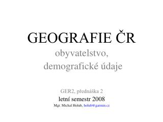 geografie r