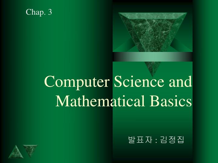 computer science and mathematical basics