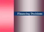 Financing Decisions - slide 1