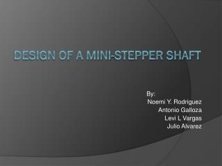 Design of a mini-stepper shaft