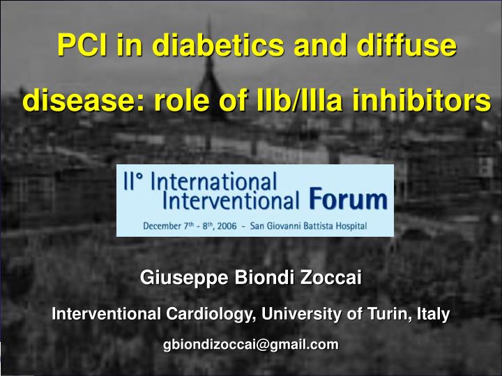 pci in diabetics and diffuse disease role of iib iiia inhibitors