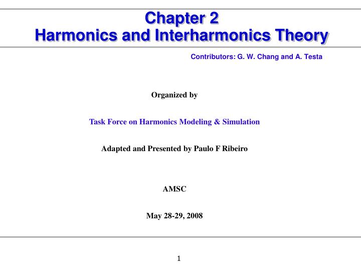 chapter 2 harmonics and interharmonics theory