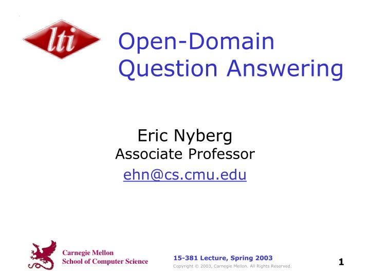 open domain question answering