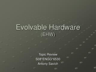Evolvable Hardware (EHW)