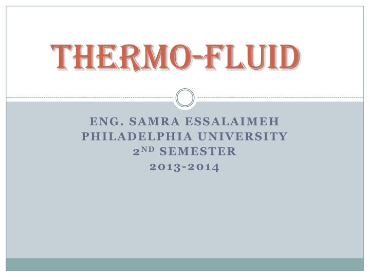 thermo fluid