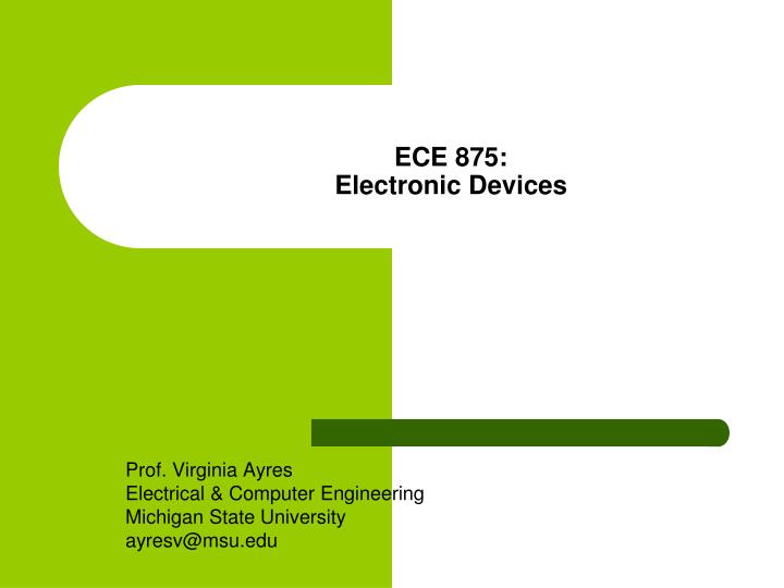 ece 875 electronic devices