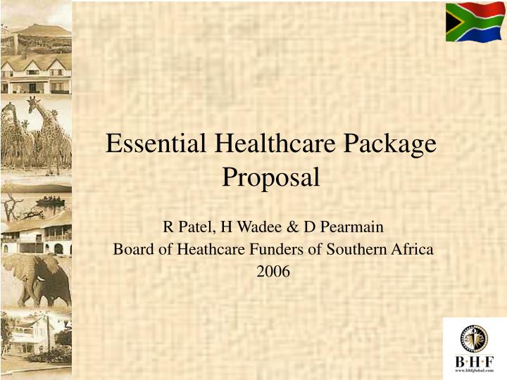 essential healthcare package proposal