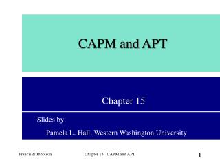 CAPM and APT