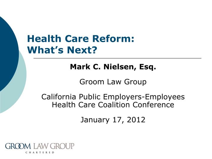 health care reform what s next