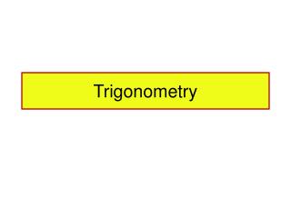 Trigonometry