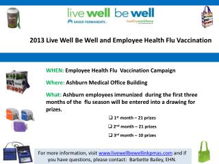 2013 Live Well Be Well and Employee Health Flu Vaccination