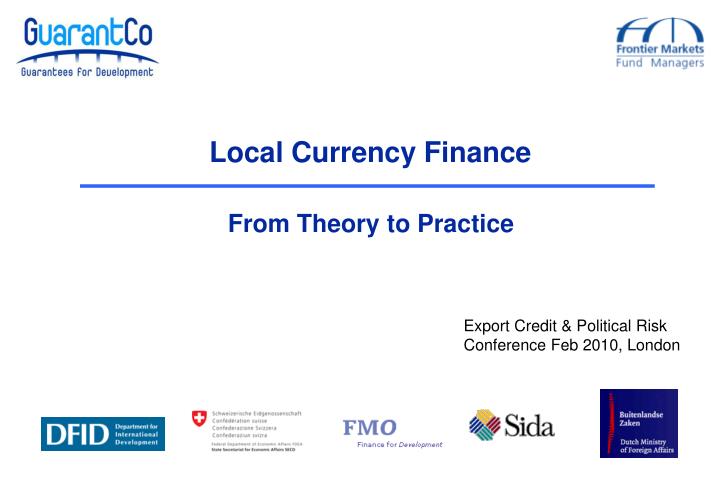 local currency finance