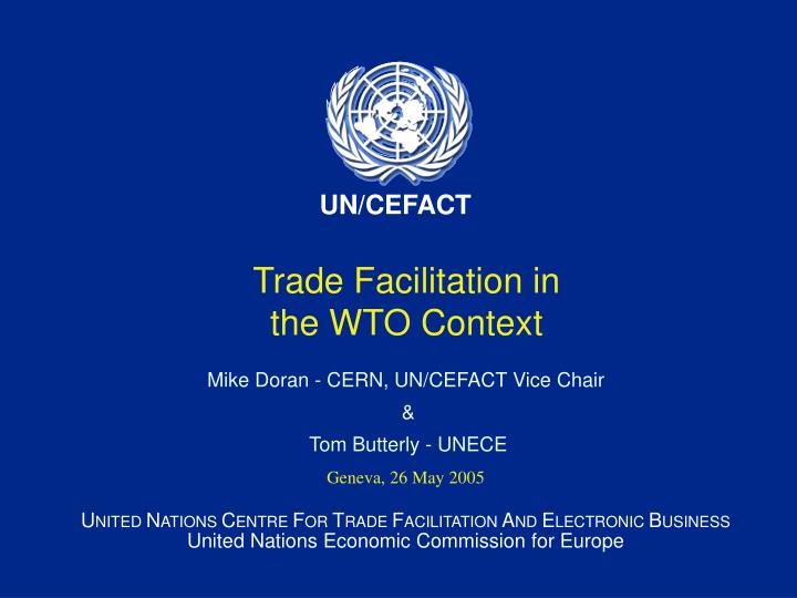 trade facilitation in the wto context