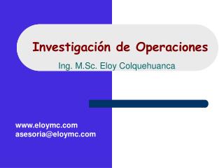 investigaci n de operaciones